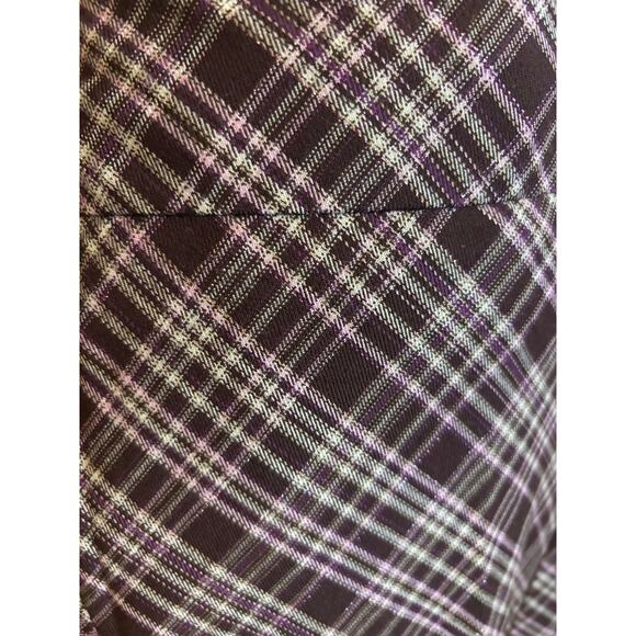 VINTAGE Plaid Panel Skirt with Fringe Hem - Picture 4 of 5